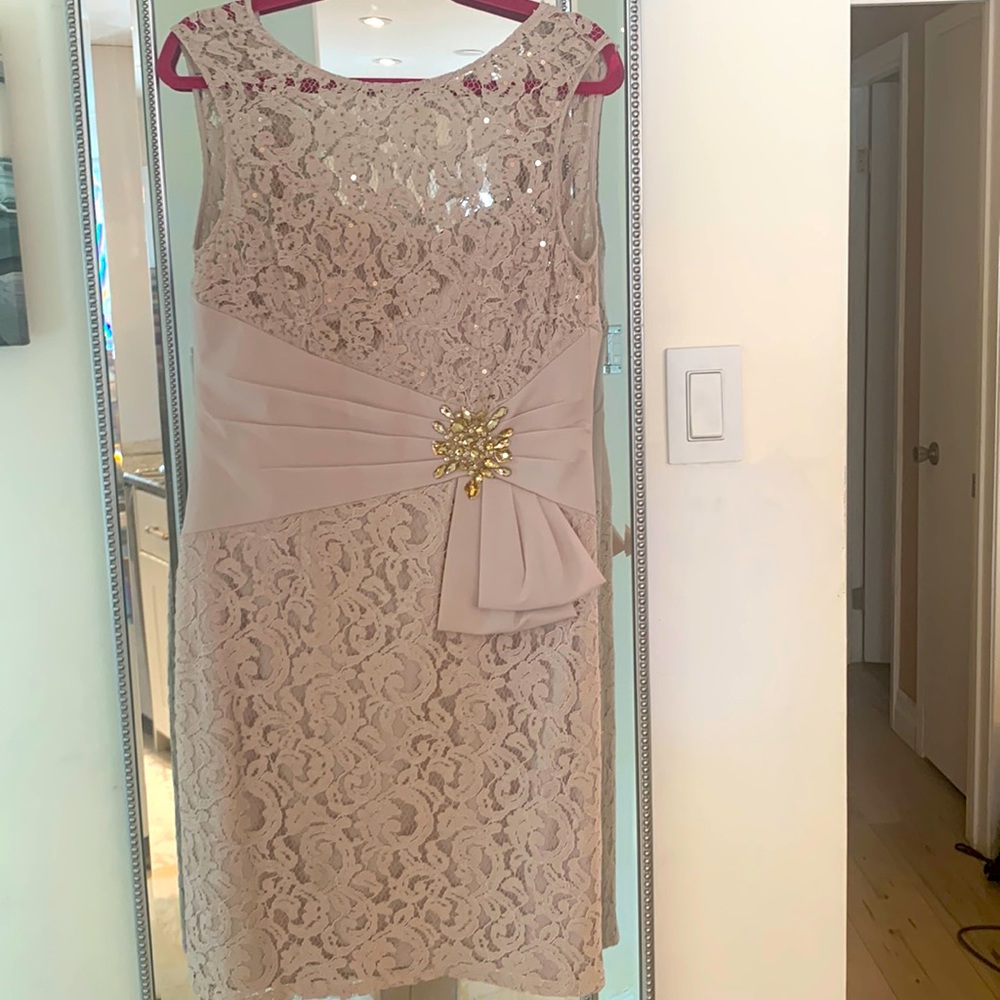 Eliza J Cream Midi Dress